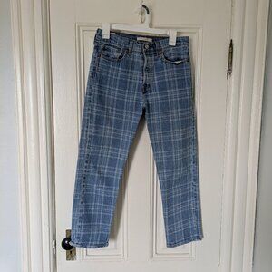 Levi's plad pattern wedge straight jeans